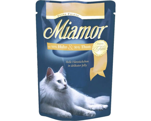 Miamor natvoer voor katten, fijne filets met kip en tonijn, 100 g