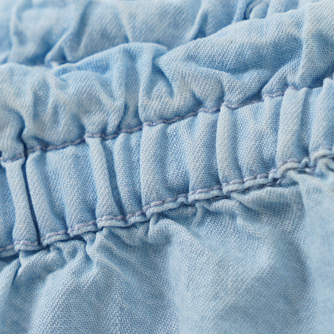 Topomini Baby Shorts mit Häkelkante hellblau