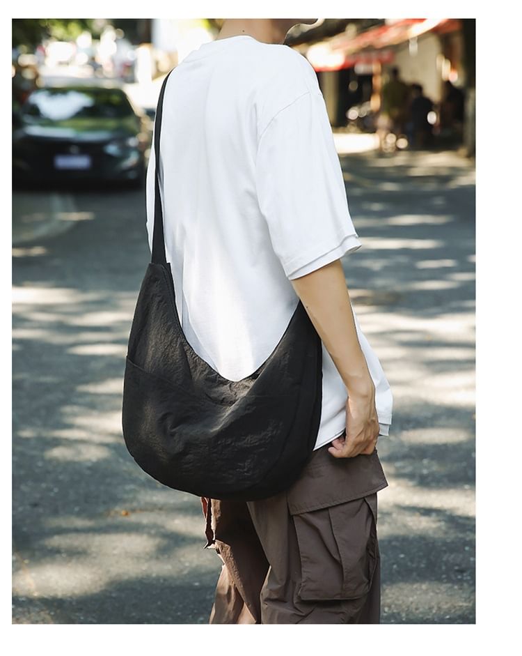 Hikuozy - Effen nylon crossbodytas