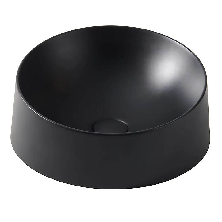 Vasque à poser résine GoodHome Allos Noir