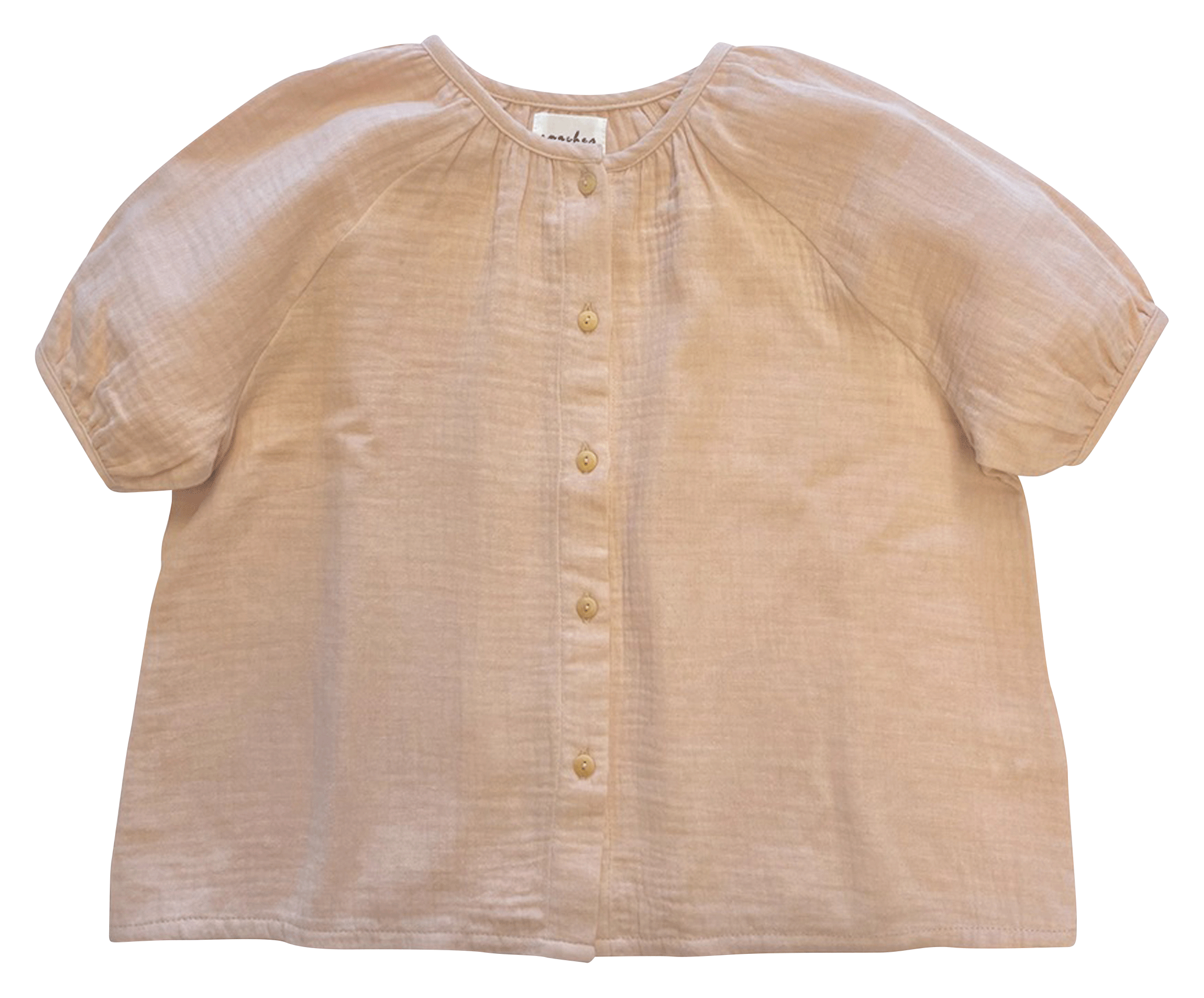 ILONA - Blouse ample col rond en coton | Beige