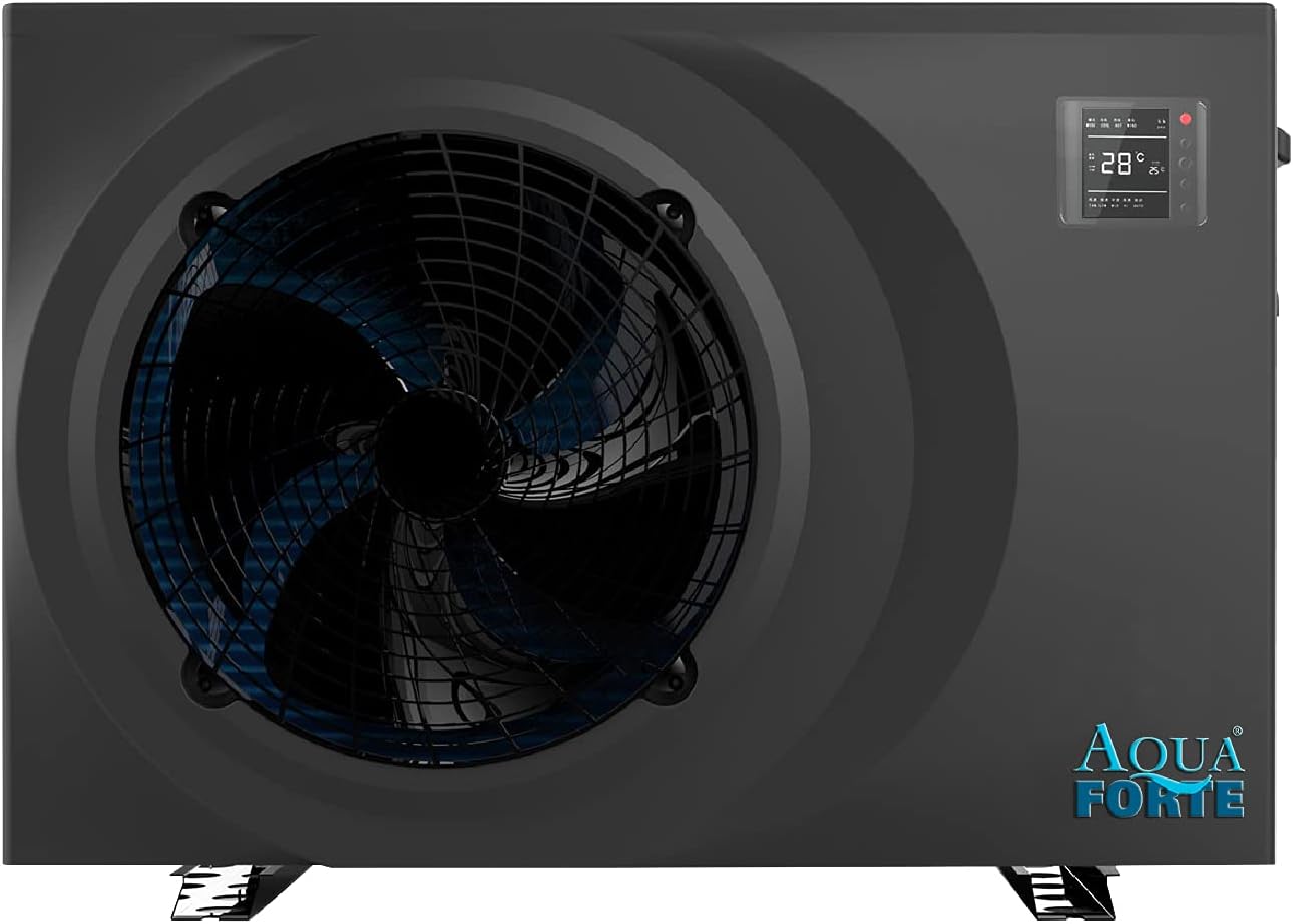 AquaForte Full Inverter Wärmepumpe 15,3 Kilowatt , 14.5 AMP, Leistungsaufnahme Kilowatt 0.24~3.2, Kann sowohl kühlen als auch heizen, geeignet für Schwimmbecken