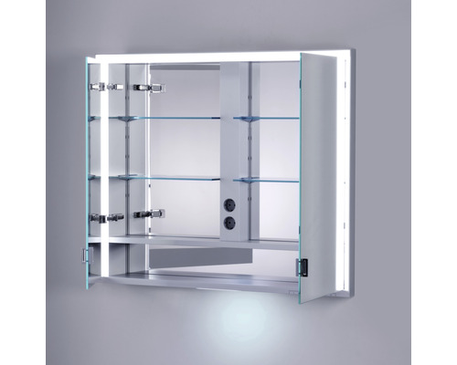 KEUCO Royal Lumos spiegelkast, 100 x 16,5 x 73,5 cm, gespiegeld, 2-deurs, LED, IP 24, 723
