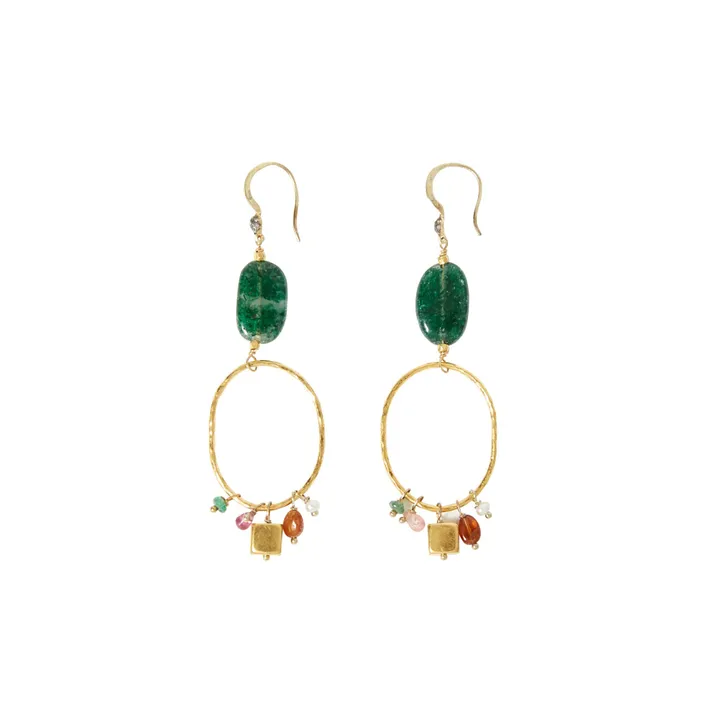 5 Octobre Boucles d'Oreilles Amma | Vert