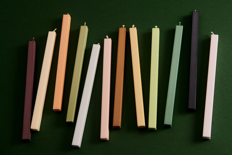 Hay Square Candle -Set of 4