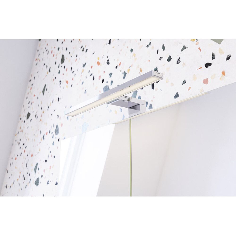 SPEILSKAP CAMARGUE FRI MED BELYSNING SVART 60CM