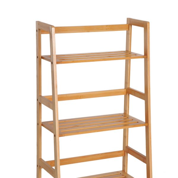 HomCom Estante de Bambu 4 Níveis 48x30x119cm