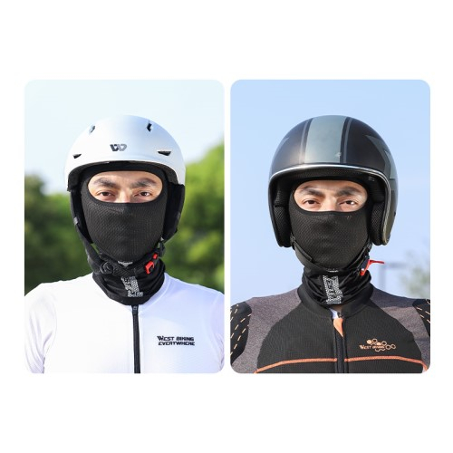 Atmungsaktive Mesh Ski Sturmhaube Motorrad Halstuch Kälte   UV Gesichts Schutzmaske - Schwarz