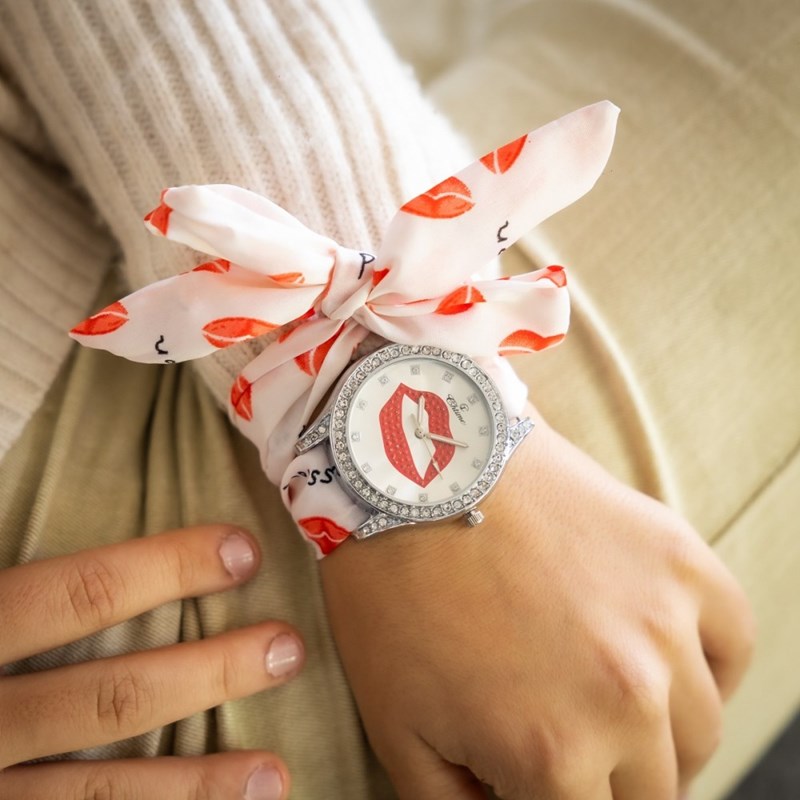 Montre Femme CHTIME bracelet Tissu Blanc