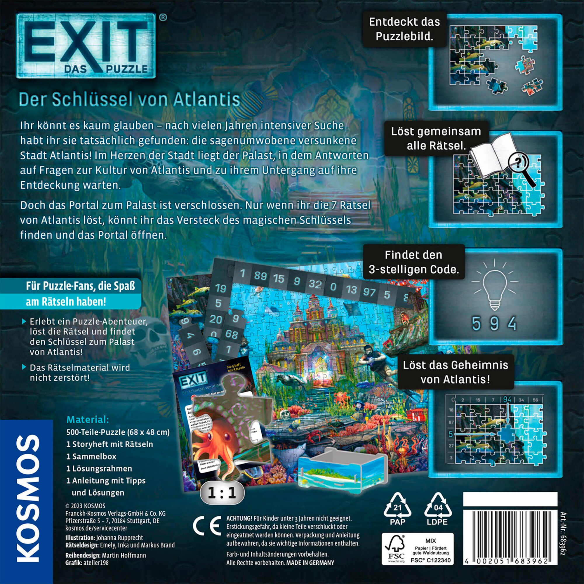 Kosmos Puzzle EXIT - Das Puzzle: Der Schlüssel von Atlantis