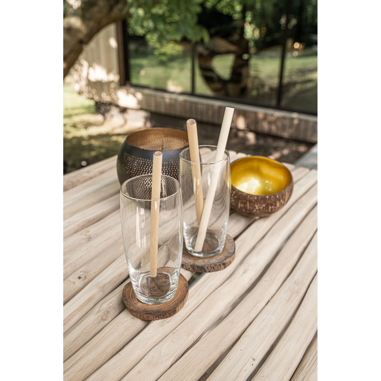 Bazar Bizar Sous-verre Boho Teak Root beige - D.10 cm