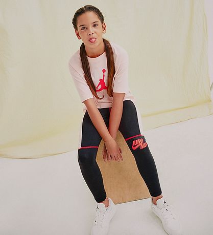 Jordan Leggings - BIG Jumpman X Nike - Schwarz m. Pink/Neon