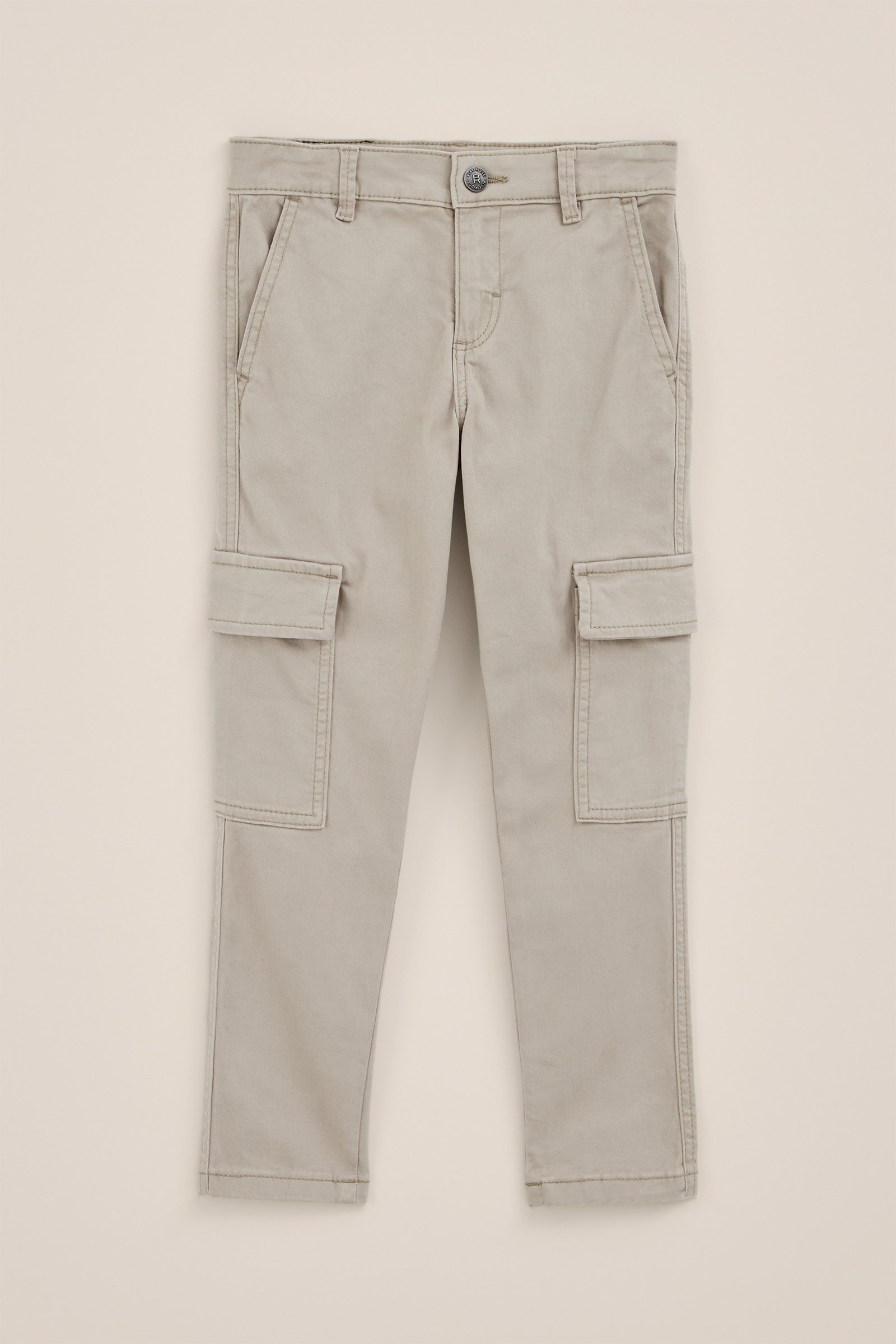 Jongens slim fit cargobroek WE Fashion Lichtgrijs