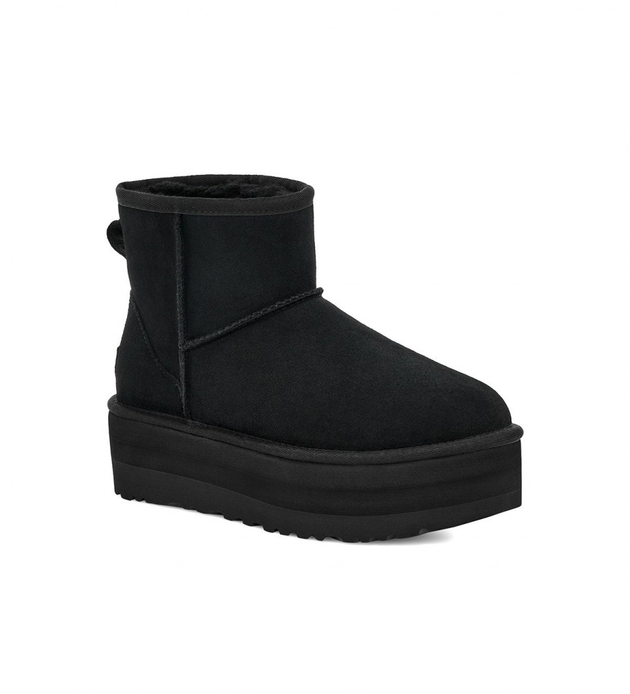 UGG Botines W Classic Mini Platform preto -Altura plataforma 5cm-