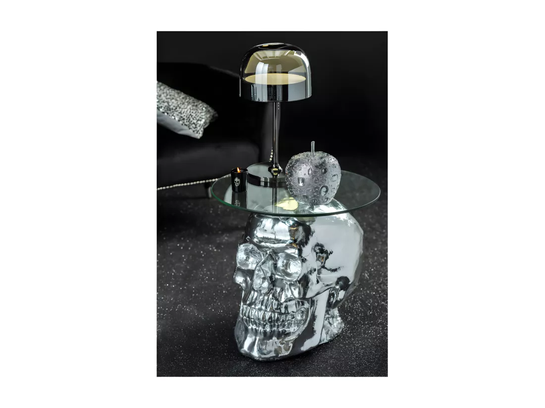 Lampe De Table Topja Verre/Metal Argent - L 24 x l 24 x H 44,5 cm