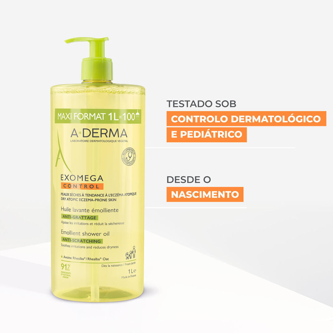 A-DERMA  Exomega Control Óleo Duche Eco - 1000ml