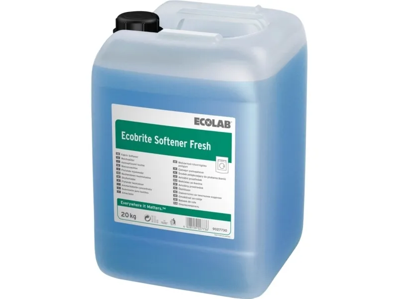 Tøjvask Skyllemiddel Ecobrite Softener Fresh med Farve/Parfume 20 ltr Blå,20 ltr/dnk