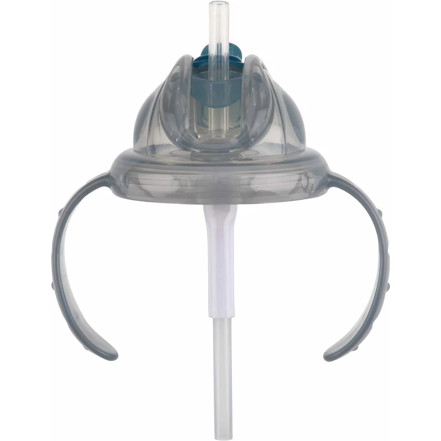 Nûby 360° Trinklhalmtasse aus Tritan 240 ml in grau