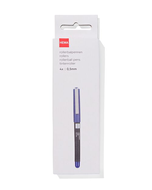 stylos roller 0,5 mm - 4 pièces