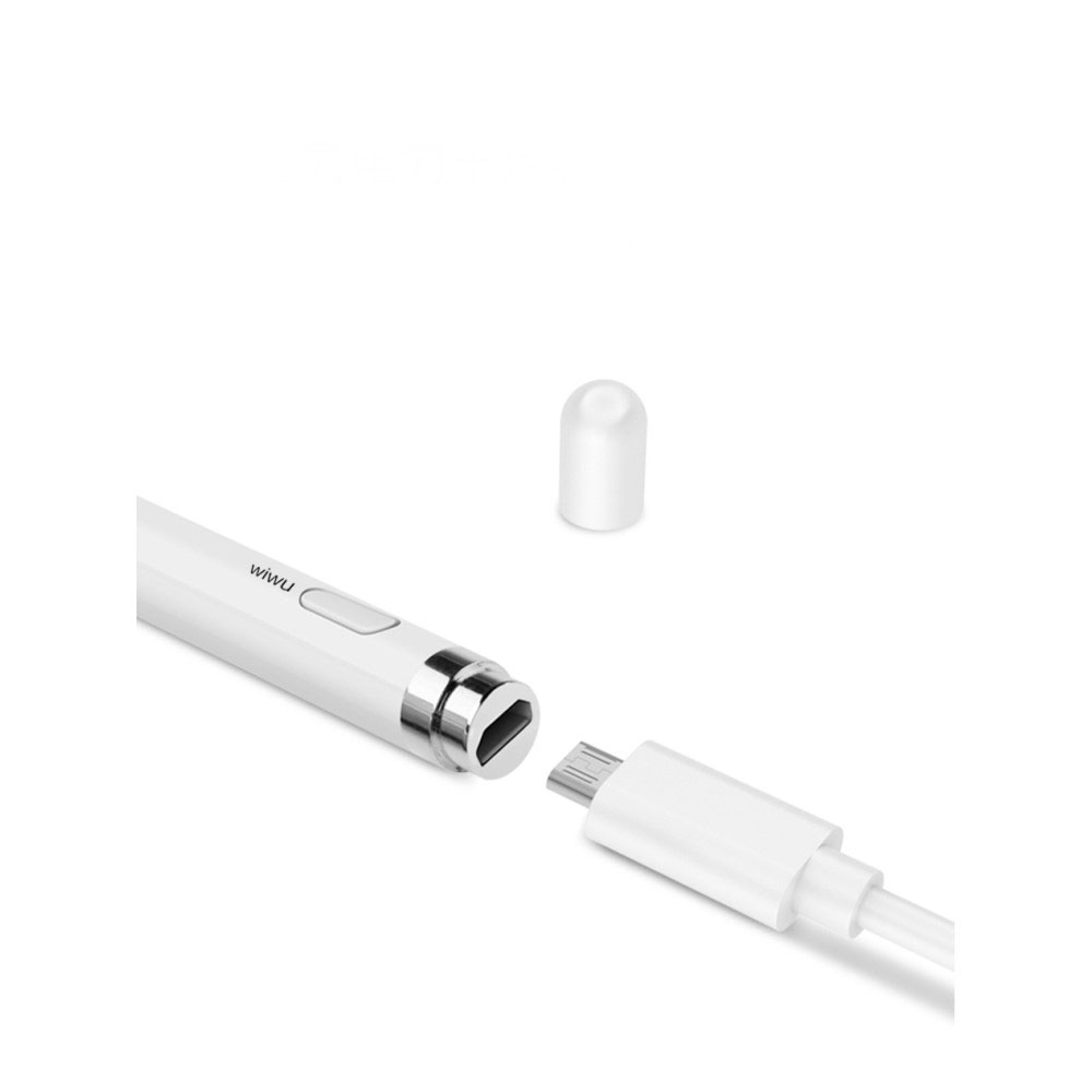 Aluminium Stylus Touch Pen mit extra feiner Spitze (IOS / Android) - Weiss