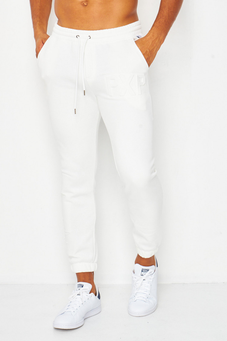Pantalon de jogging blanc avec détail gaufré / Project X - 2140204