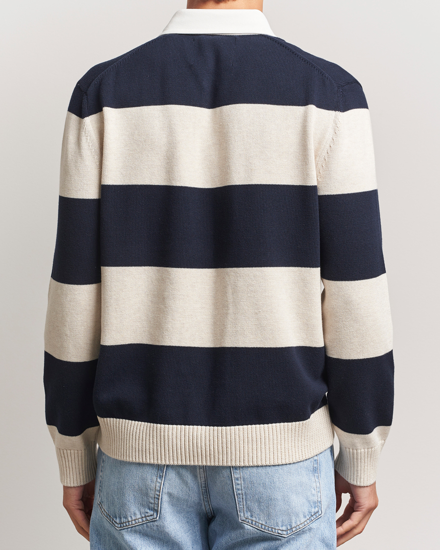 GANT Knitted Barstriped Rugger Evening Blue