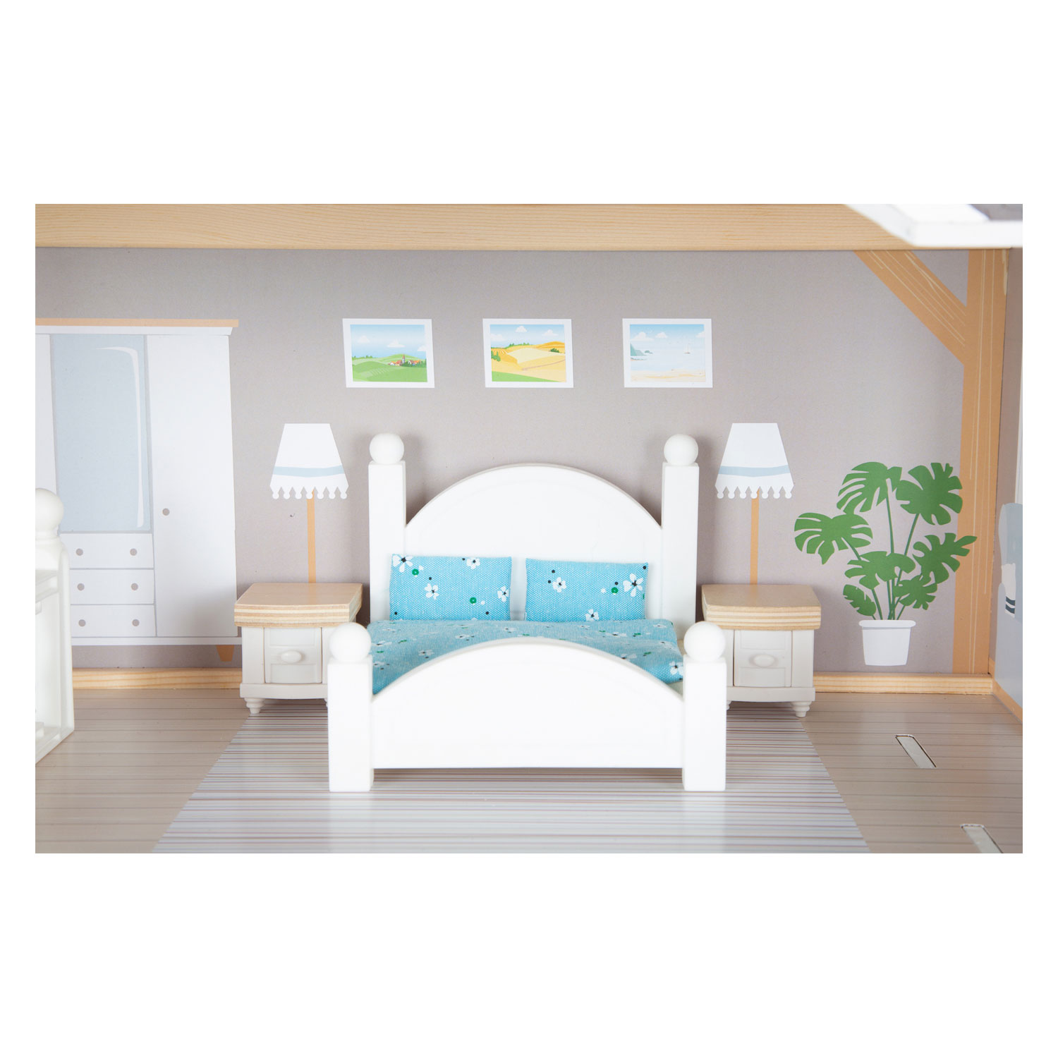 Small Foot - Houten Urban Villa Poppenhuis met Accessoires, 13dlg.