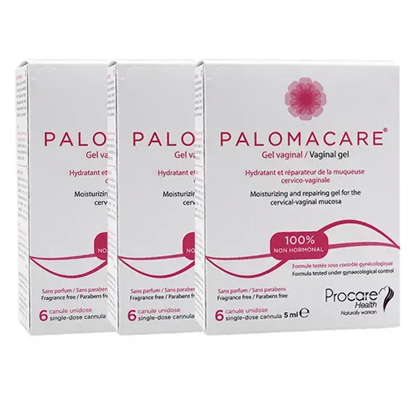 Procare Health Palomacare Gel Vaginal 6 cânulas de dose única - Pacote com 3