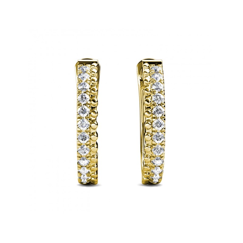 Boucles d'oreilles Aleah - Doré et Cristal