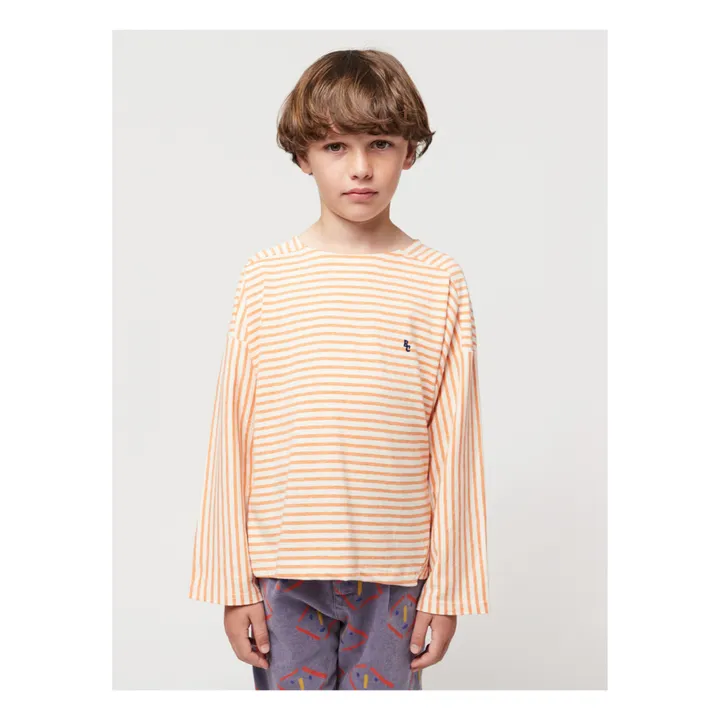 Bobo Choses T-Shirt Coton Bio Rayé | Orange