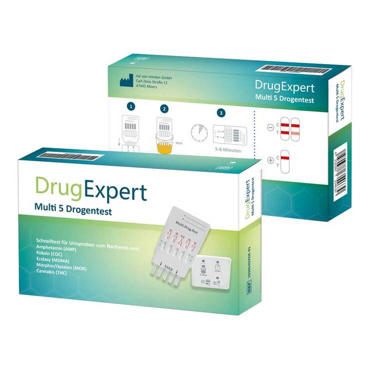 Drug Expert Multi 5 Amp Coc Mdma Mor Thc Teststreifen , 1 St