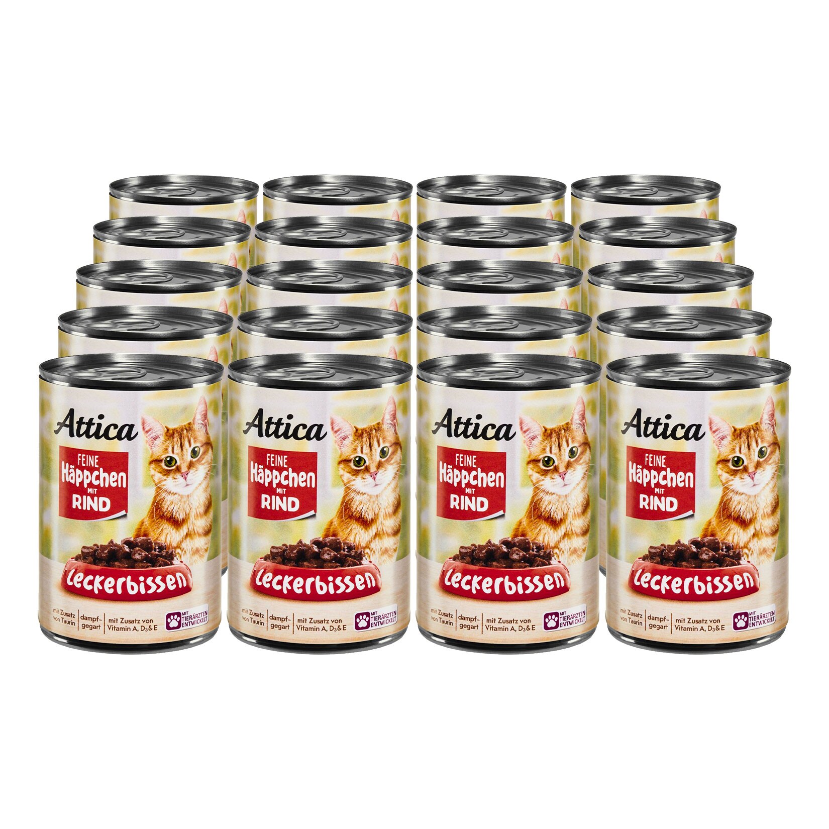 Attica Katzennahrung Rind 415g, 20er Pack