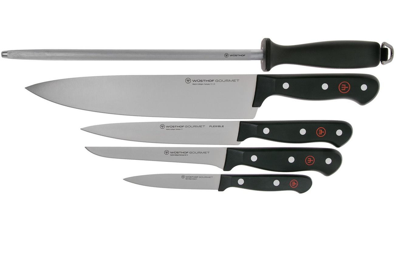 Wüsthof Gourmet 1189535602 5-delige messenset in roltasje