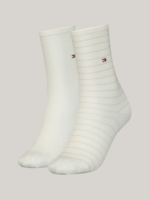 Pacote com 2 pares de meias clássicas listradas