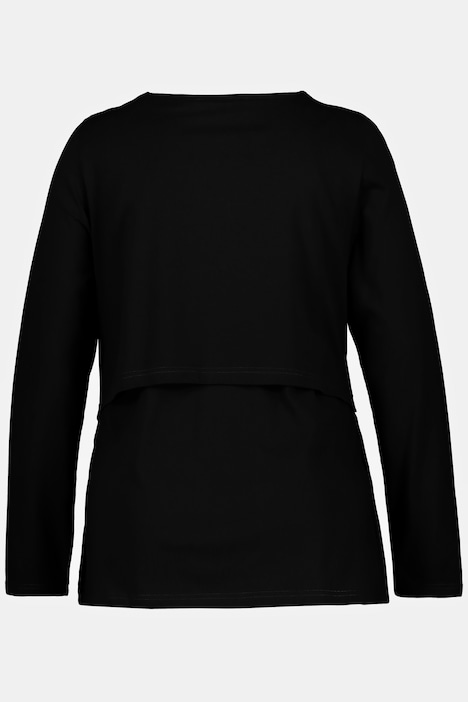 Bellieva-Shirt, elastische Raffungen, 3/4-Arm, GOTS