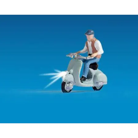 NOCH Motorrollerfahrer, beleuchtet