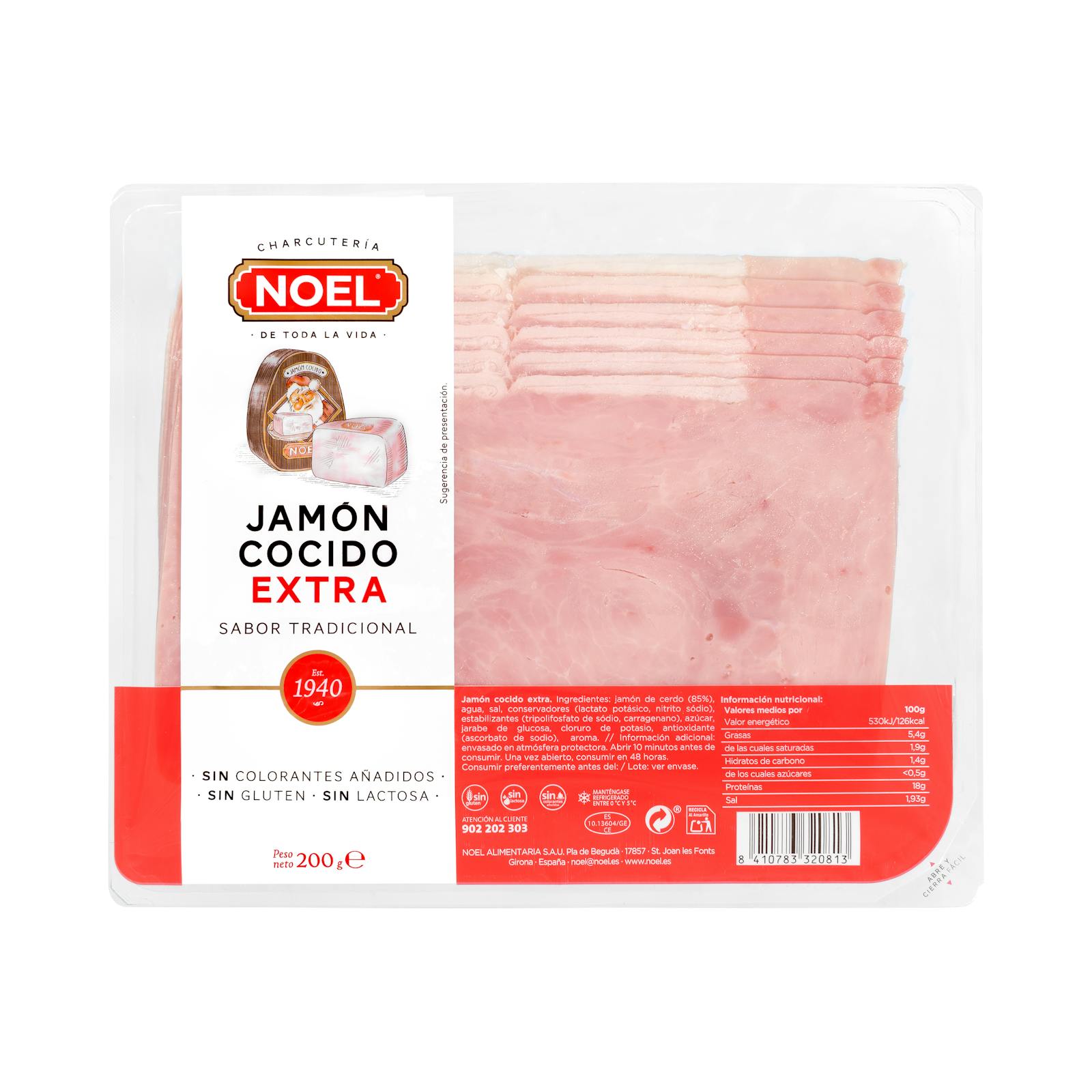 Tranches de jambon extra cuit Noel