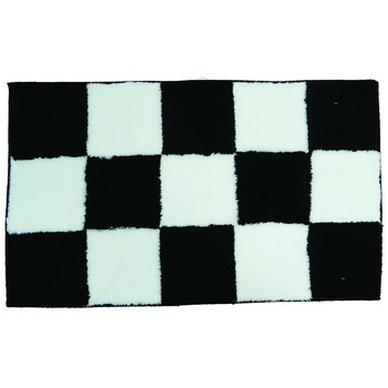 KARWEI Chess badmat zwart 60 x 100 cm
