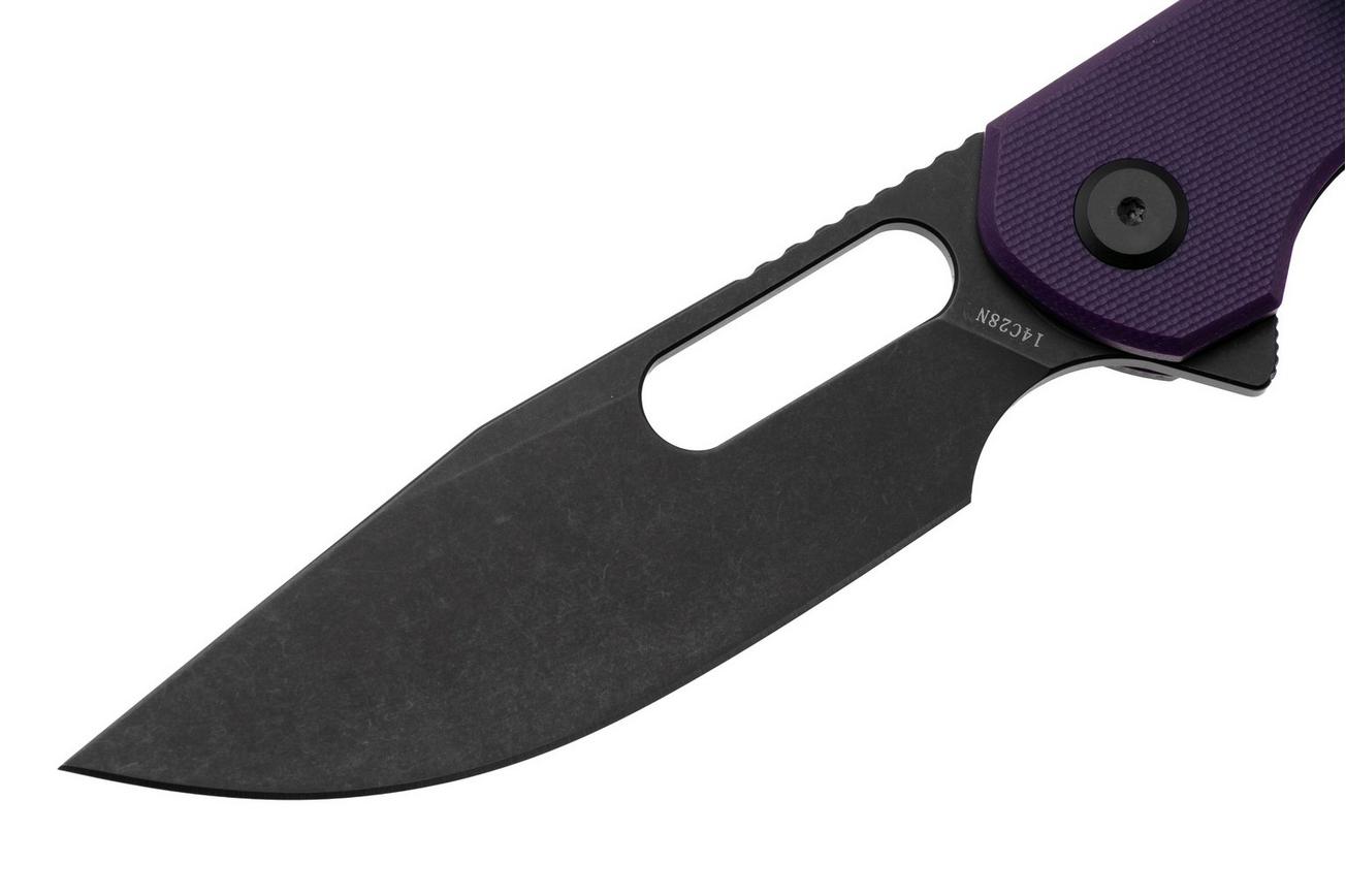 Eutektik Trinity TRI-PBW-R Blackwashed 14C28N, Purple G10, zakmes
