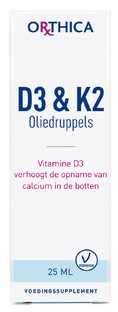 Orthica D3 & K2 Oliedruppels 25ML