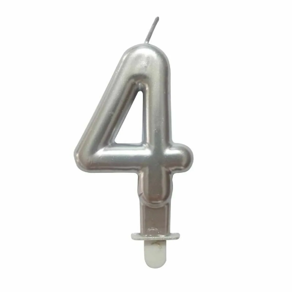 Paris Prix Bougie Anniversaire Chiffre 4 Argent