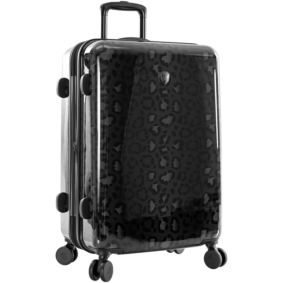 Heys Black Leopard - 4-Rollen-Trolley M 66 cm erw. black leopard