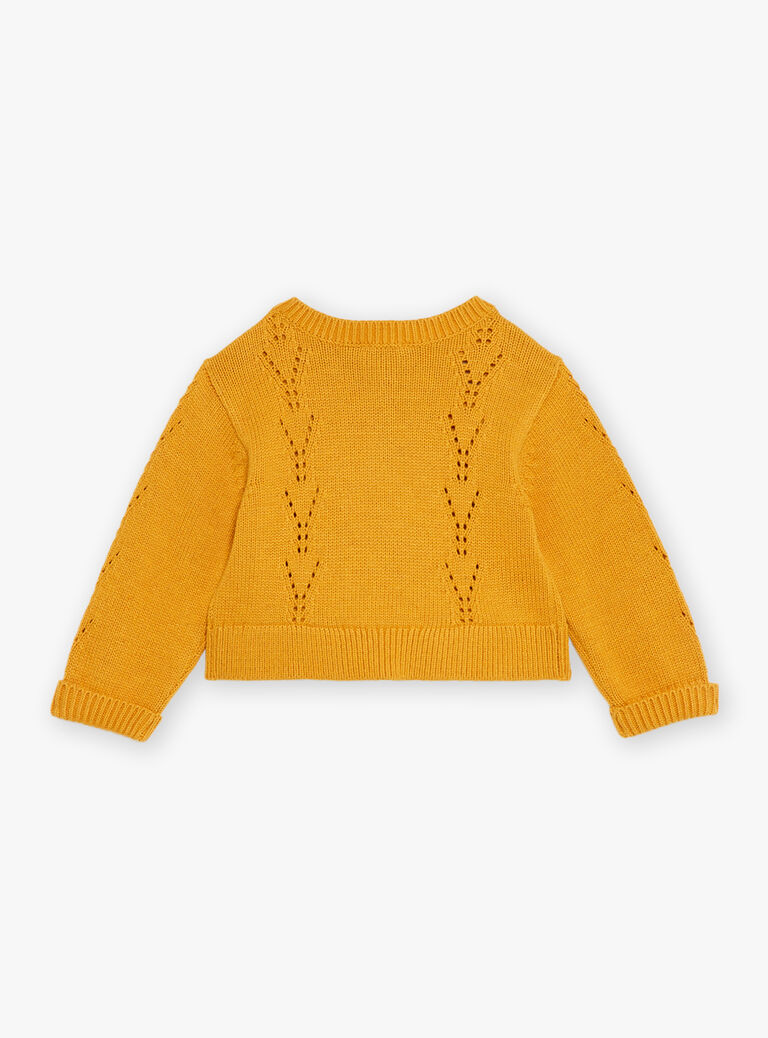 Cardigan ambre jaune