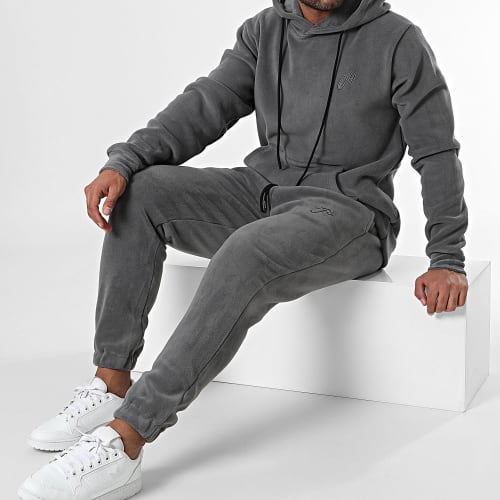 Ensemble De Survetement Polaire Gris Foncé