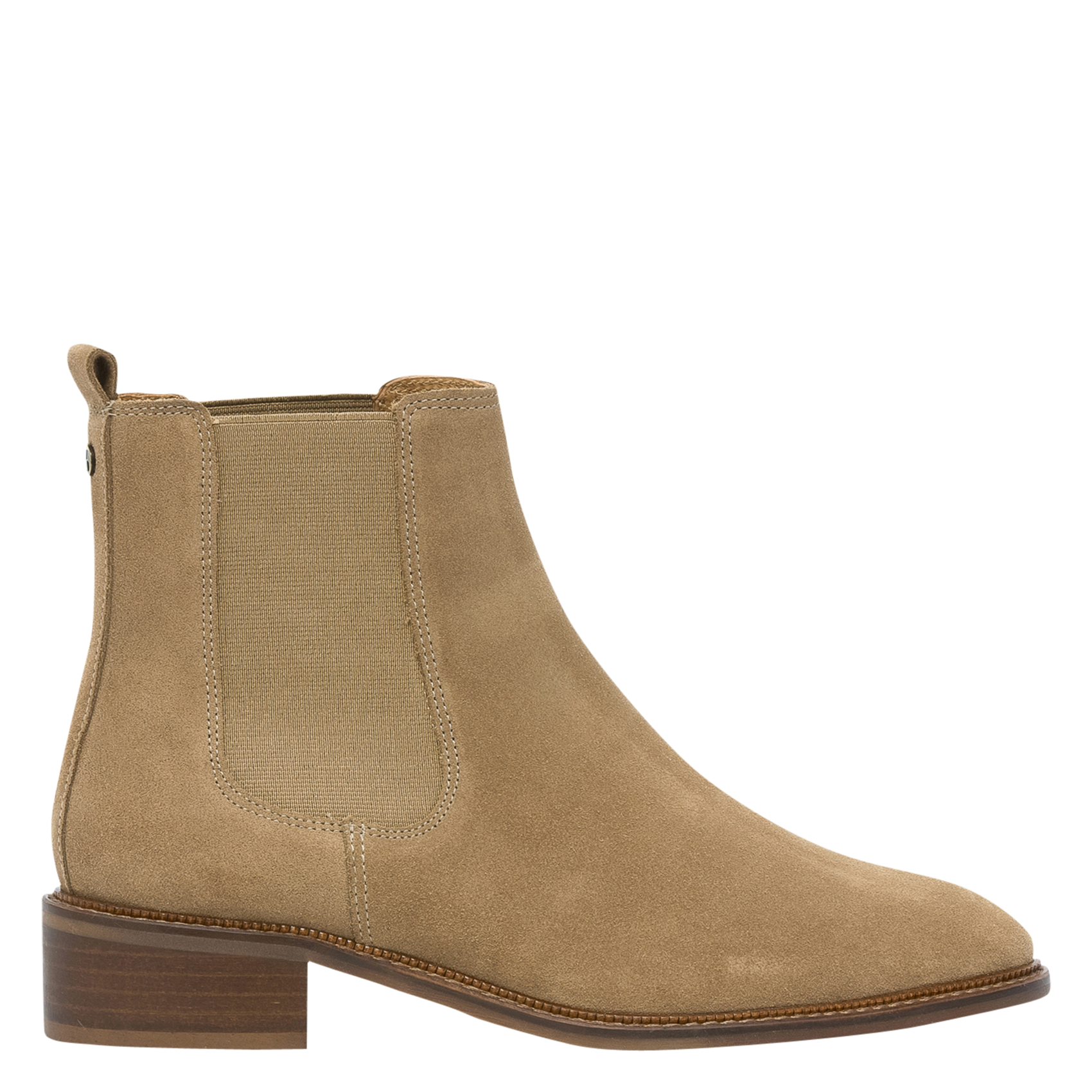 SELIA - Boots en cuir velours | Beige