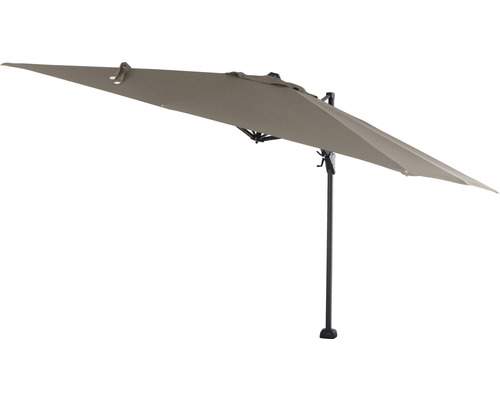 Zwevende parasol Sunset N+ 350 x 260 cm polyester taupe