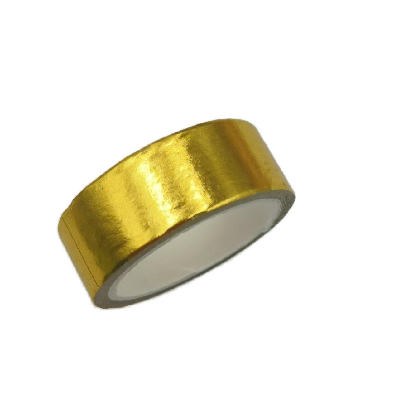 (15mmx5m) Washi Tape Glänzendes Deko Klebeband Bastel Masking Tape - Gold
