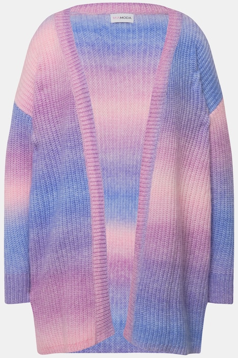 Strickjacke, Farbverlauf, offene Form, Langarm