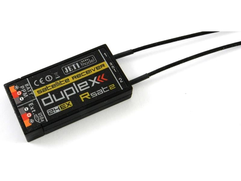 Jeti Satellitenempfänger Duplex Rsat 2 2.4 GHz EX Duplex 2.4 GHz EX Satellitenempfänger mit EX Bus Unterstützung