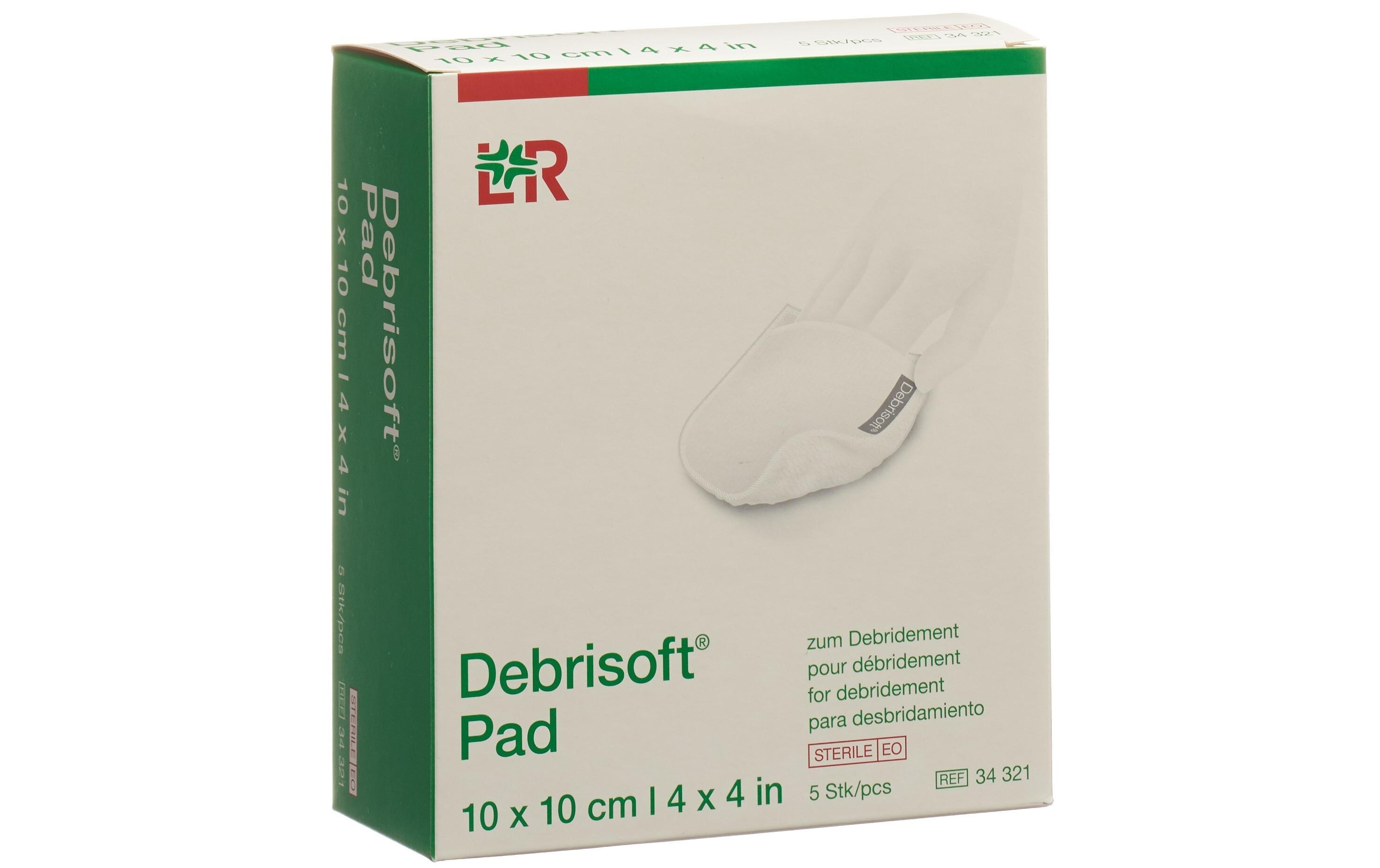 Debrisoft Pad 10 x 10 cm, 5 StückWundreinigungspad, Wundbettvorbereitung